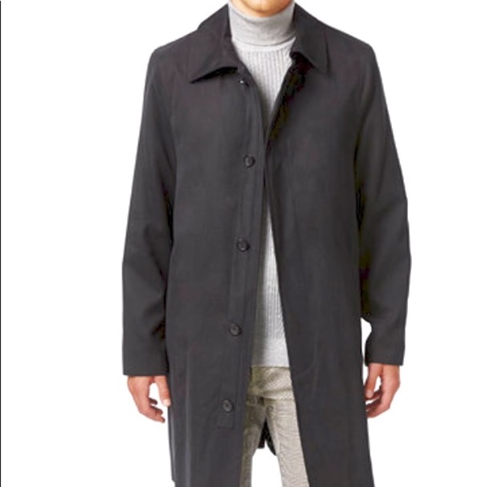 NWT KENNETH COLE RADNOR Rain Coat R38 BLACK See px